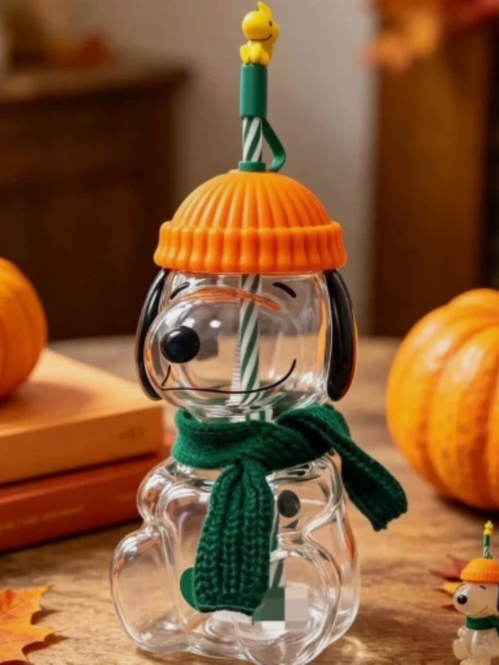 NEW Starbucks x Peanuts Snoopy Glass Cup Edition Halloween Gift